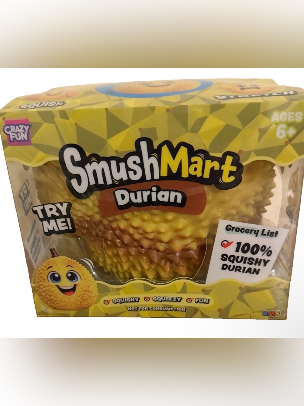 Crazy Fun New Viral Release Durian Squishy Toy - Yellow